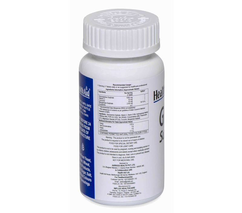 HealthAid Glucosamine HCL 1000 mg Tablets 