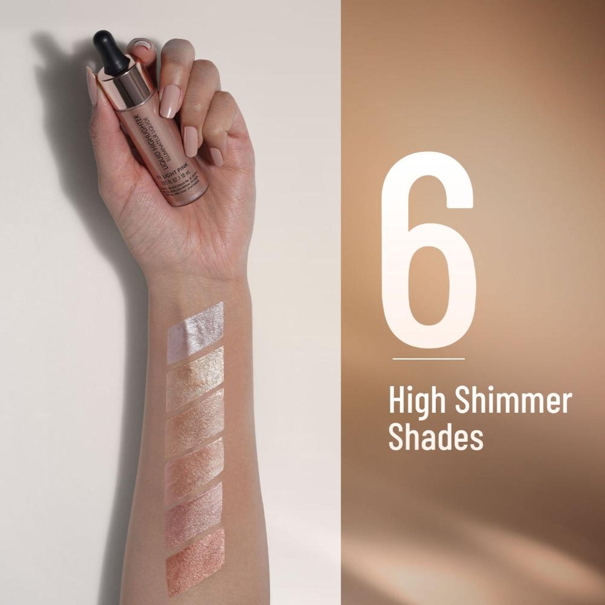Swiss Beauty Drop and Glow Liquid Highlighter , Shimmer Shine , Dewy Finish - 05 Coppery