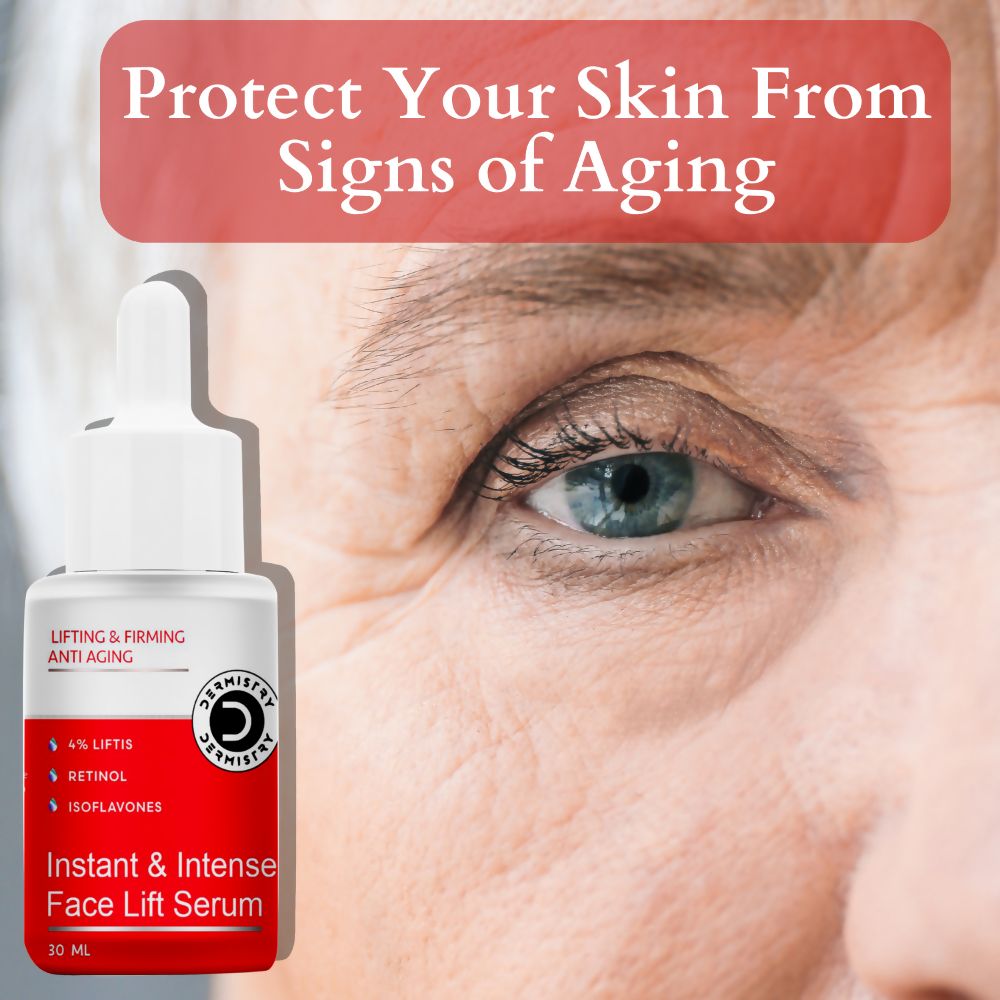 Dermistry Instant Intense Anti Aging Lifting Firming Face Serum Retinol Hyaluronic Acid for Wrinkles 