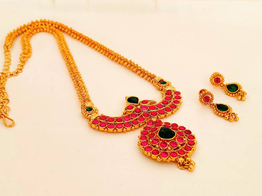 Gold Plated Kemp Long Necklace Set