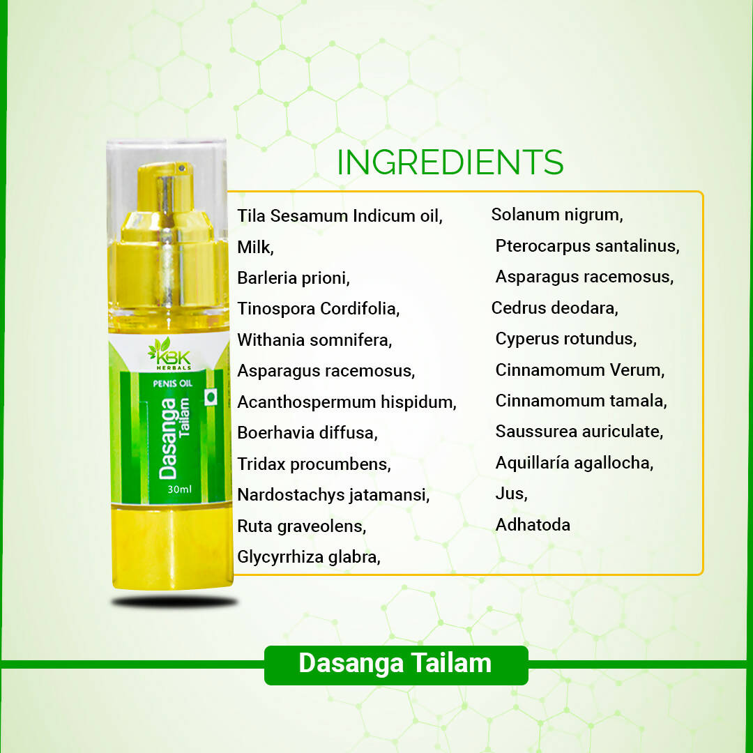 KBK Herbals Dasanga Tailam Men 