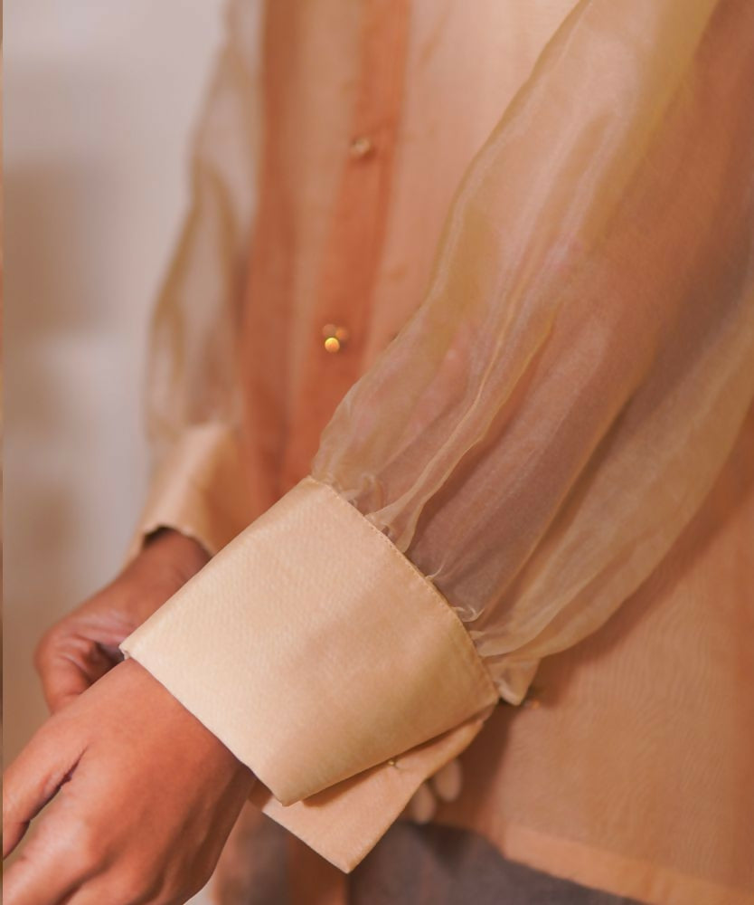Timaraa Flamingo Whisper Ombre Organza Shirt  Grab2Buy Timaraa Grab2Buy