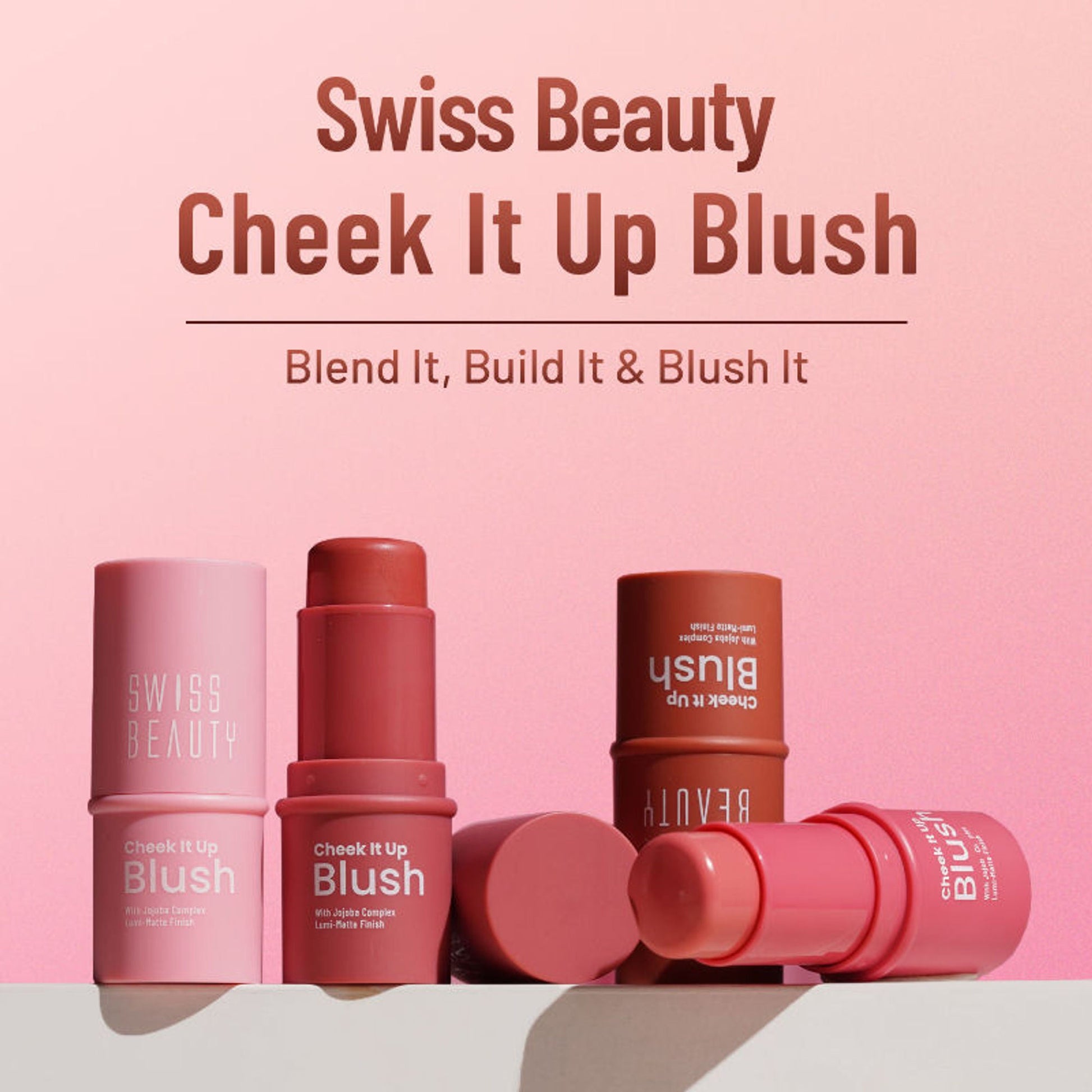 Swiss Beauty Cheek It Up Lumi-Matte Finish Blush - 4 Too Cheeky