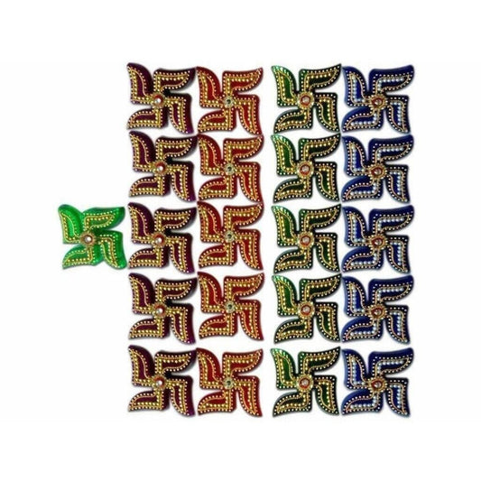 Swasthik Design Kumkum Box - 1 Piece - Grab2buy