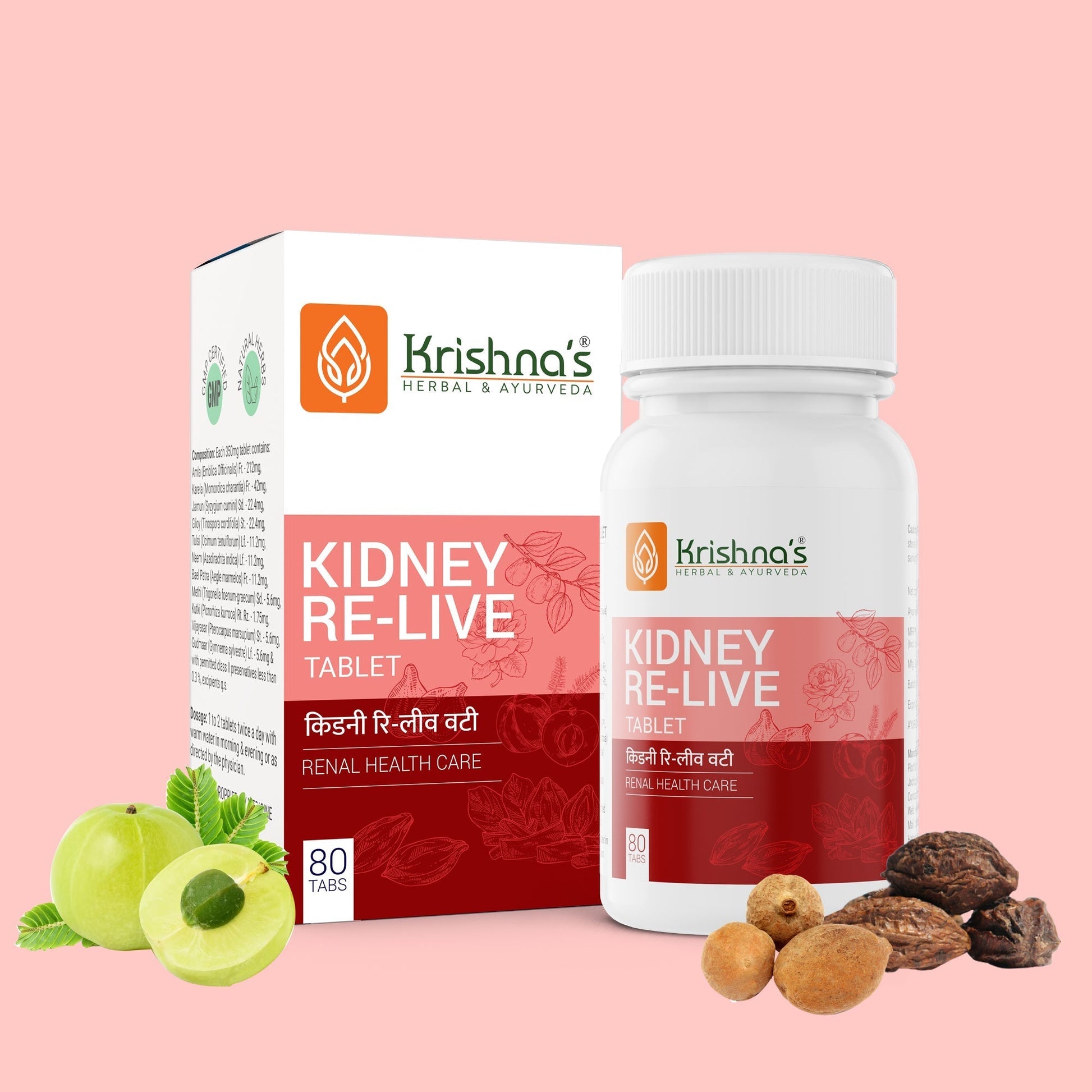 Krishna'S Herbal & Ayurveda Kidney Re-Live Tablets 