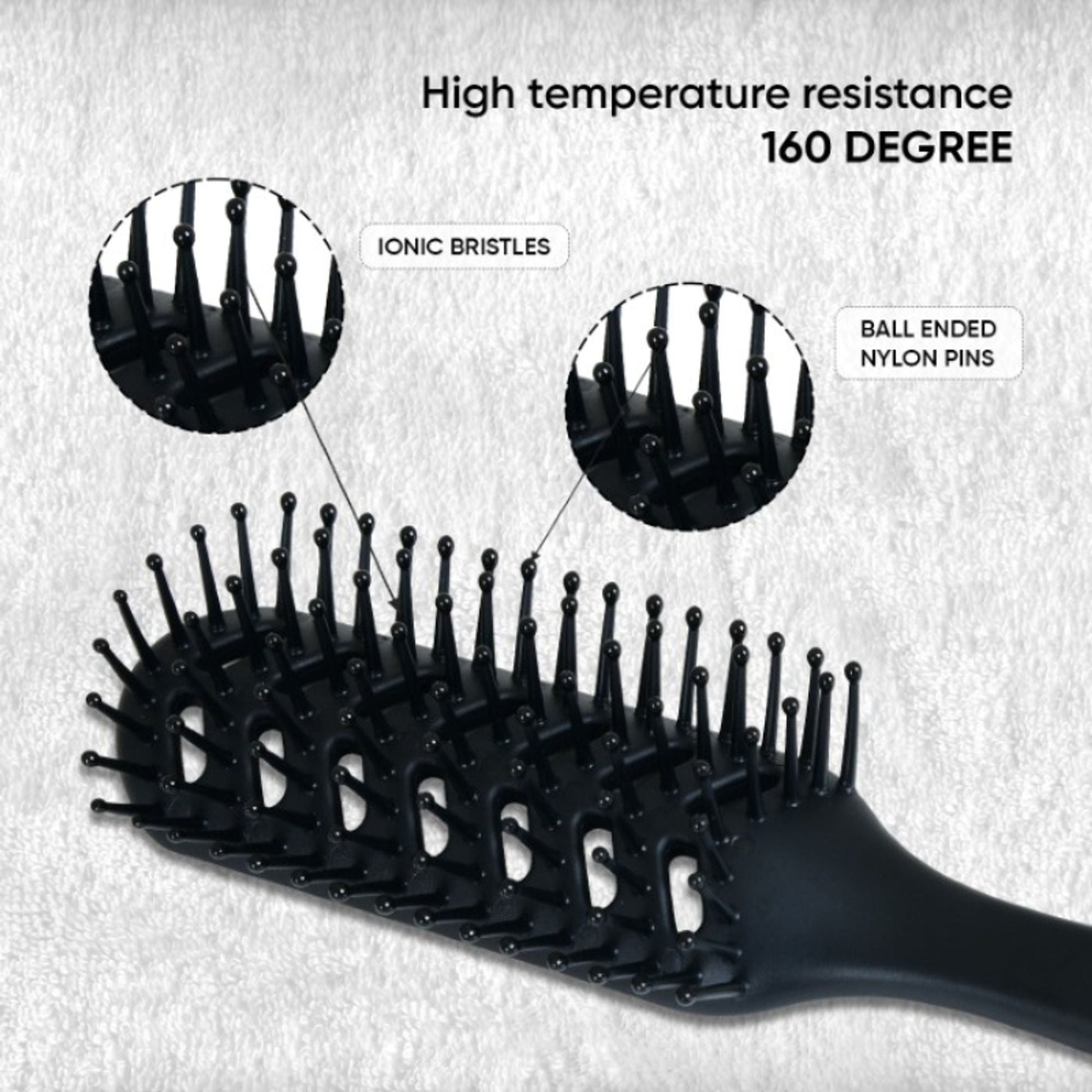 ZEYU Vent Hairbrush for Fast Drying and Detangling, Lightweight Brush - Black  Grab2Buy ZEYU Grab2Buy