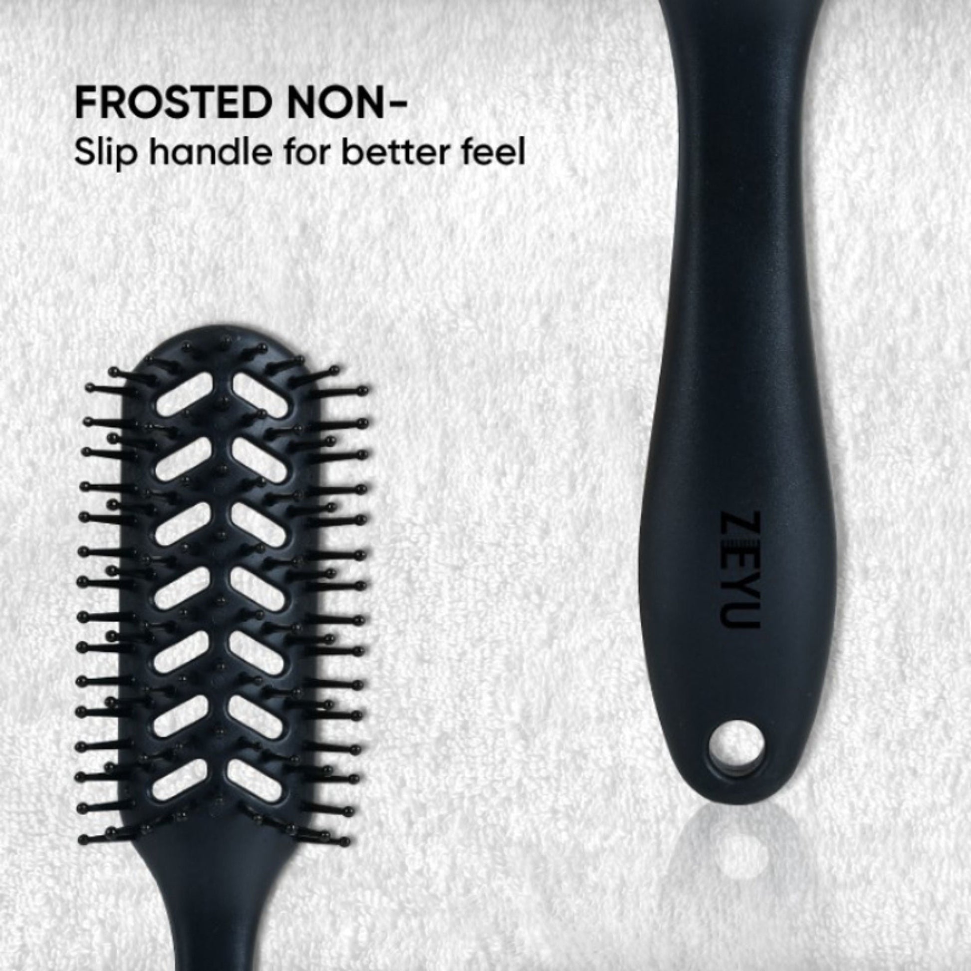 ZEYU Vent Hairbrush for Fast Drying and Detangling, Lightweight Brush - Black  Grab2Buy ZEYU Grab2Buy