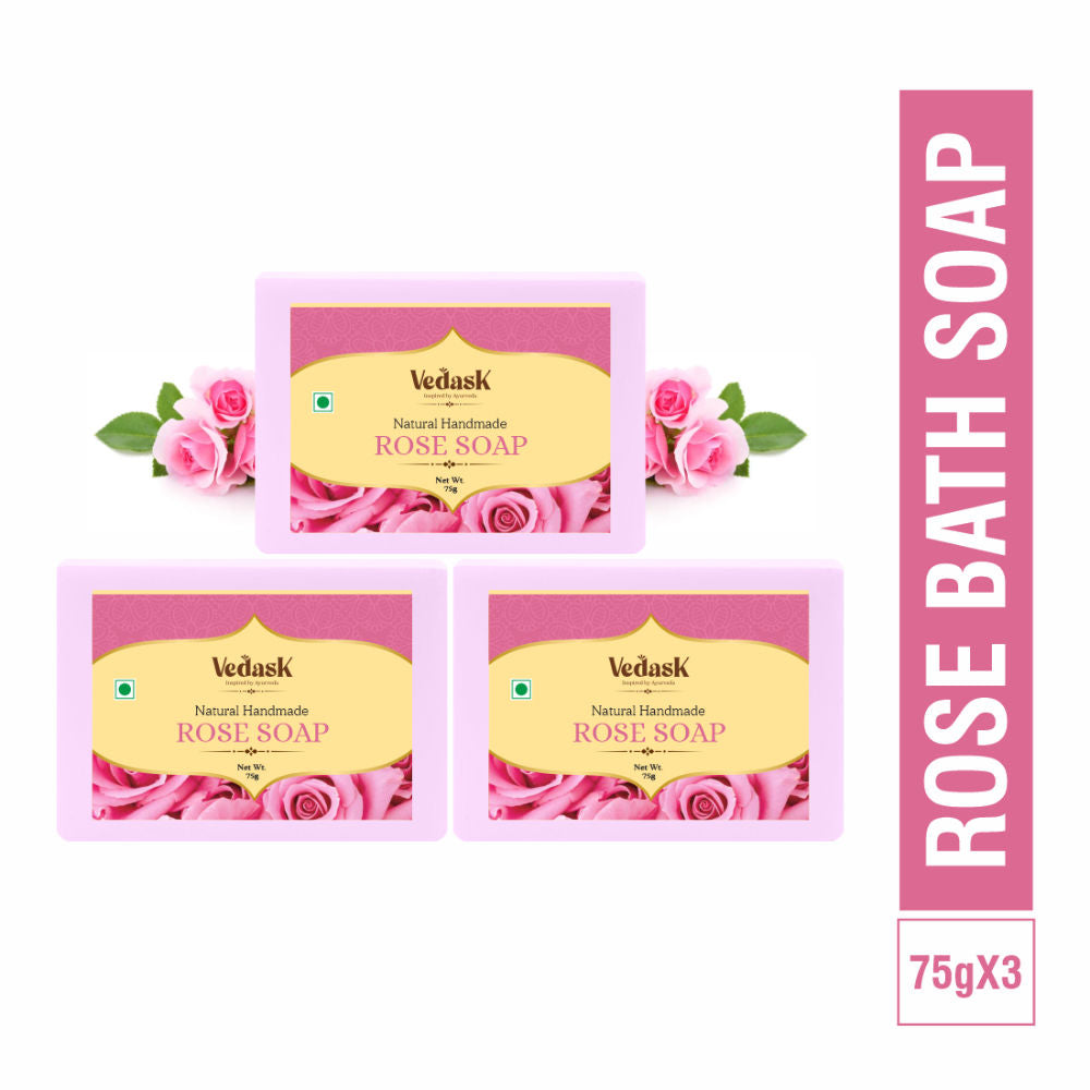 Vedask Organic Handmade Rose Bath Soap  Grab2Buy Vedask Grab2Buy