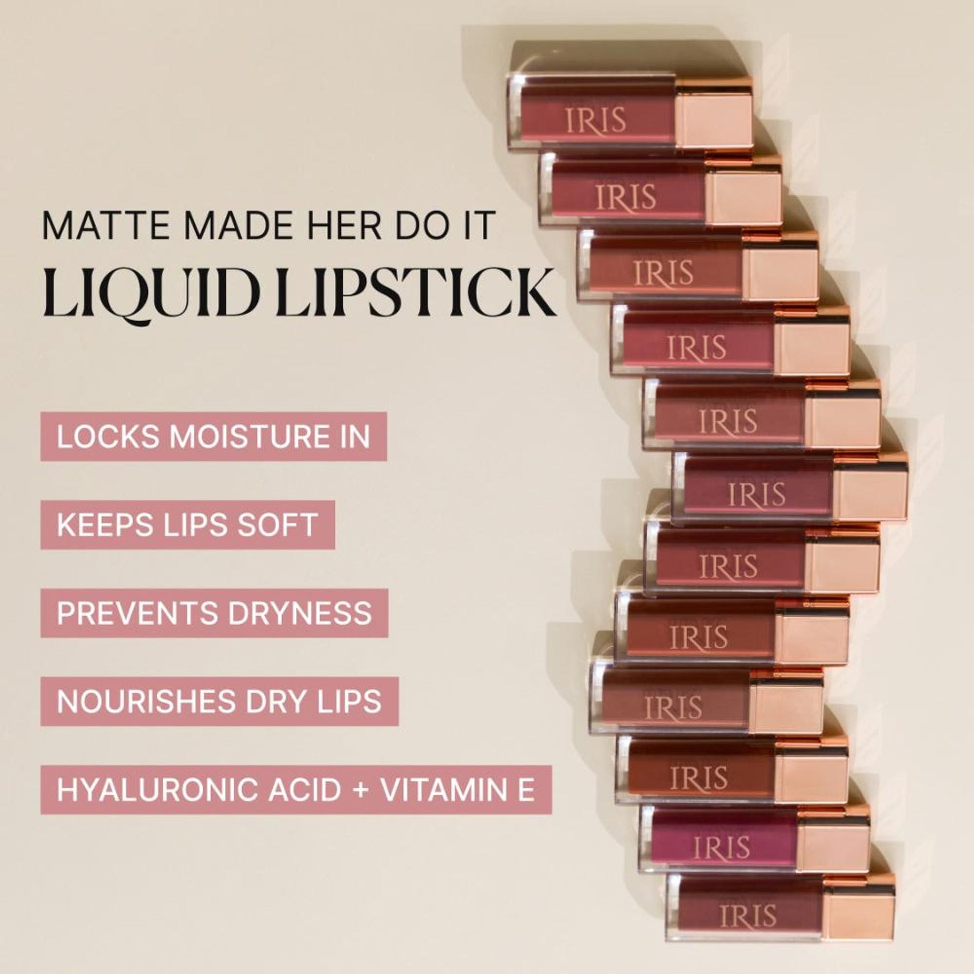 IRIS COSMETICS Matte Made Her Do It Liquid Lipstick - Mauve Pink