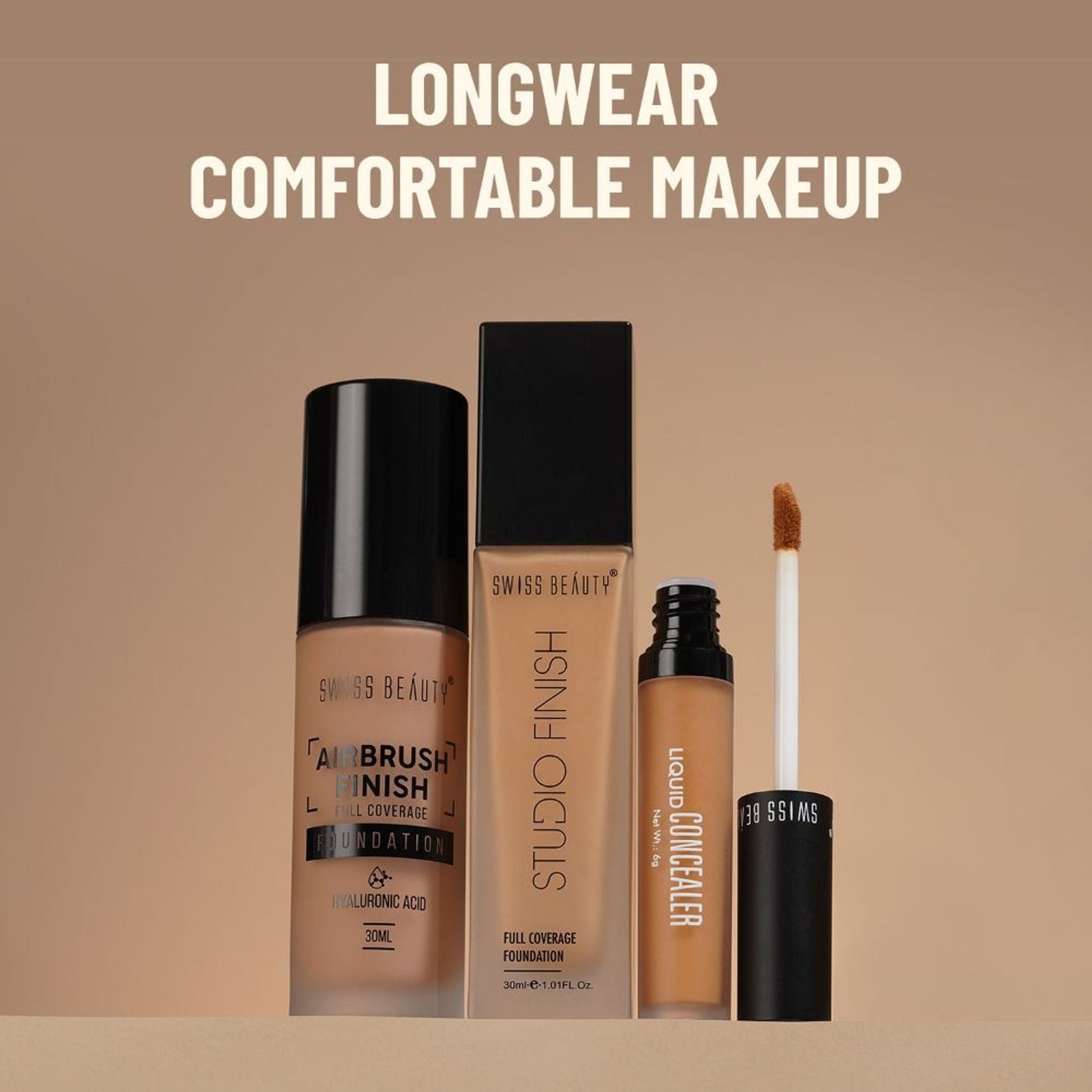 Swiss Beauty Airbrush Finish Full Coverage Foundation - 2 Fair Ivory