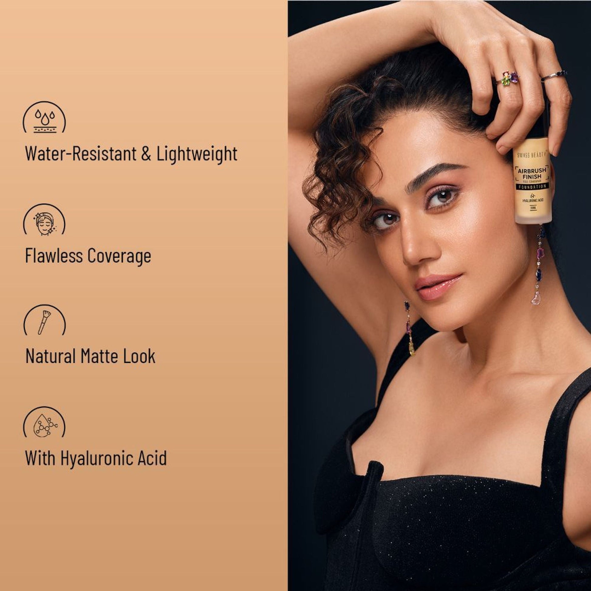 Swiss Beauty Airbrush Finish Full Coverage Foundation - 2 Fair Ivory