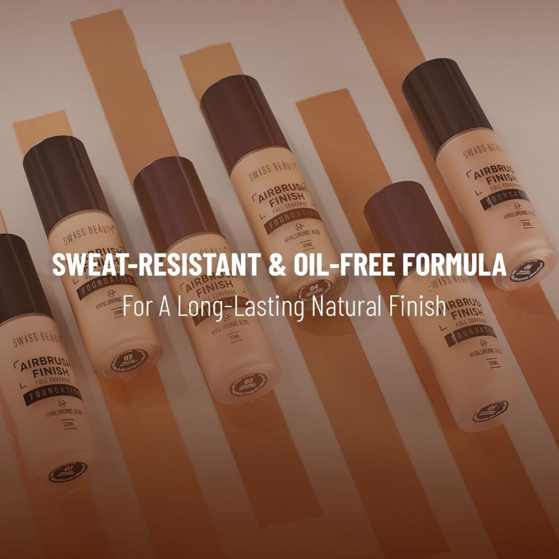 Swiss Beauty Airbrush Finish Full Coverage Foundation - 3 Nude Beige