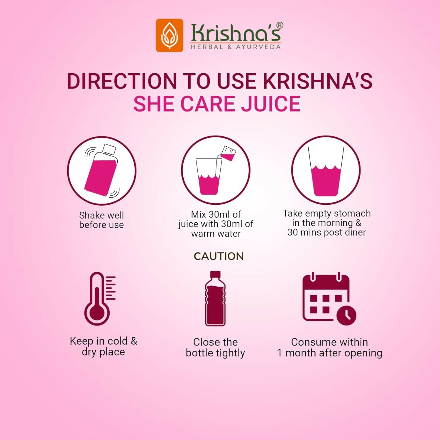 Krishna's Herbal & Ayurveda She Care Juice for Women Wellness 