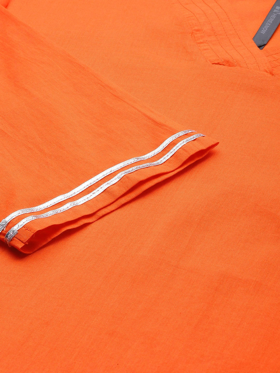 HERE&NOW Women Regular Gotta Patti Pure Cotton Kurta with Trousers