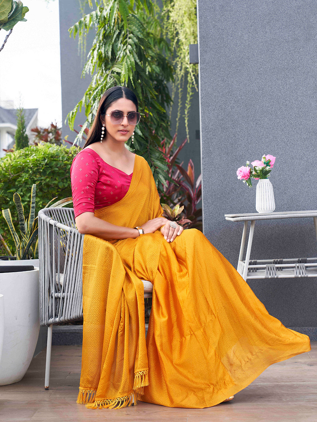Tikhi Imli Woven Design Crepe Grab2Buy 