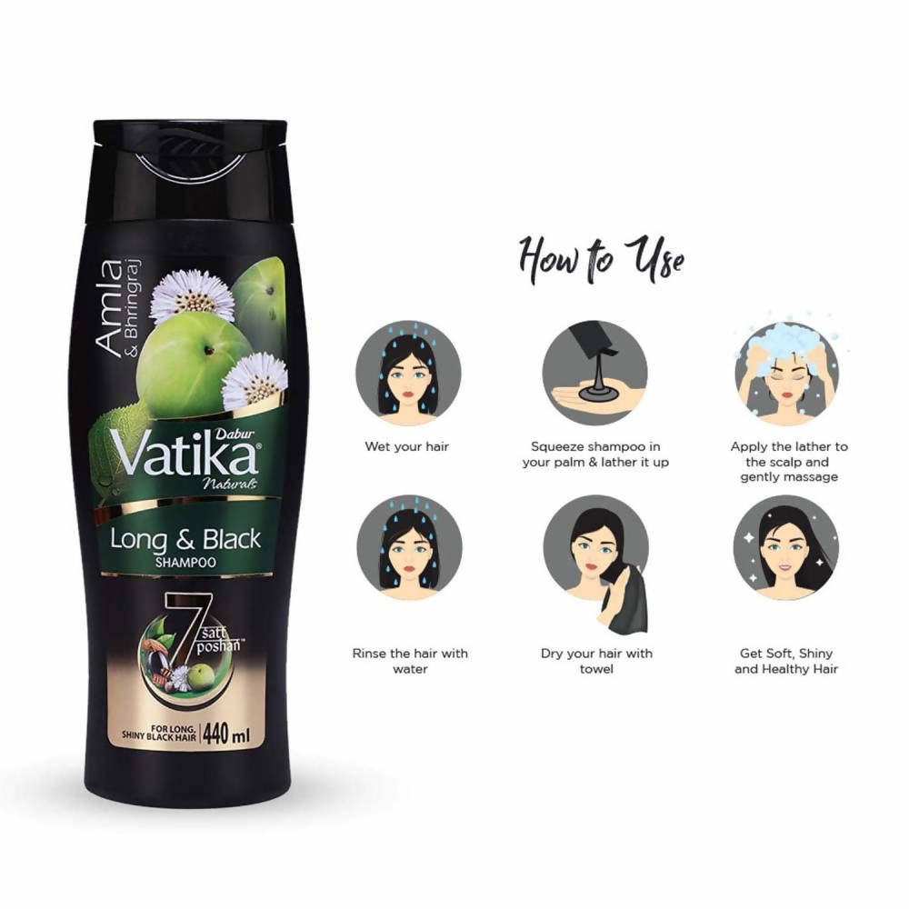 Dabur Vatika Long & Black Shampoo How To Use