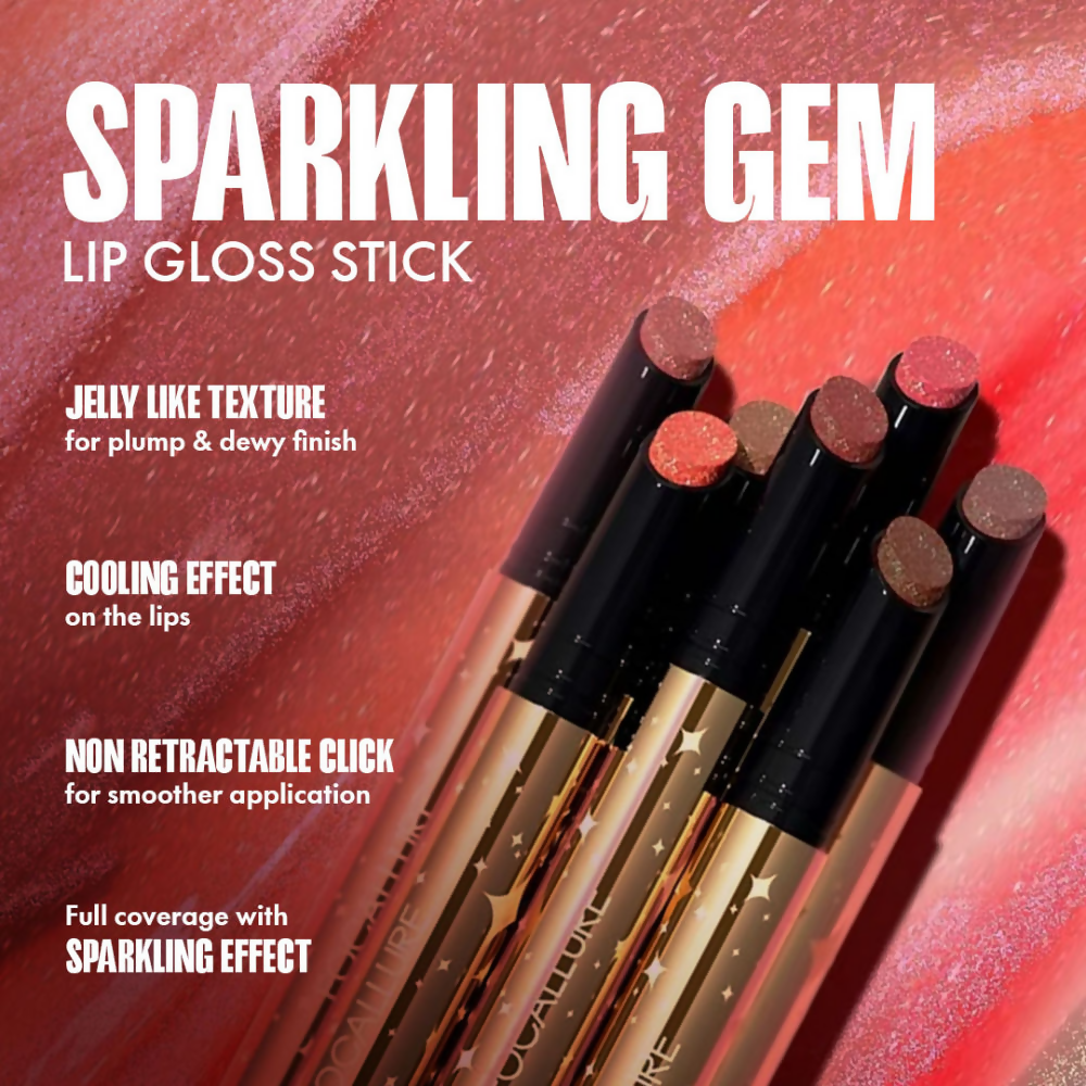 Focallure Sparkling Gem Lip Gloss Stick - Cinnamon