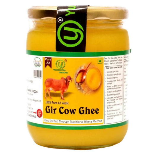 Yugmantra Organic A2 Gir Cow Ghee | Traditional Vedic Bilona Method | Handmade Curd Churned | Pure A2 Cow Ghee, Natural & Healthy - Grab2buy
