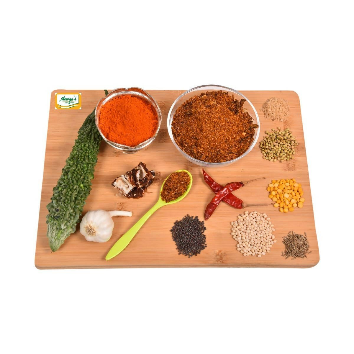 Amoga's Pickles Factory Bitter Gourd Kakarakaya Karam Podi - Grab2buy