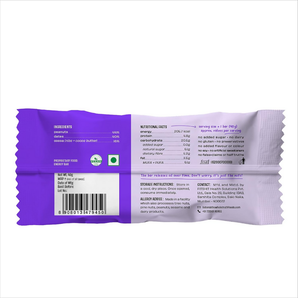 The Whole Truth Energy Bars - Peanut Choco Fudge  Grab2Buy The Whole Truth Grab2Buy