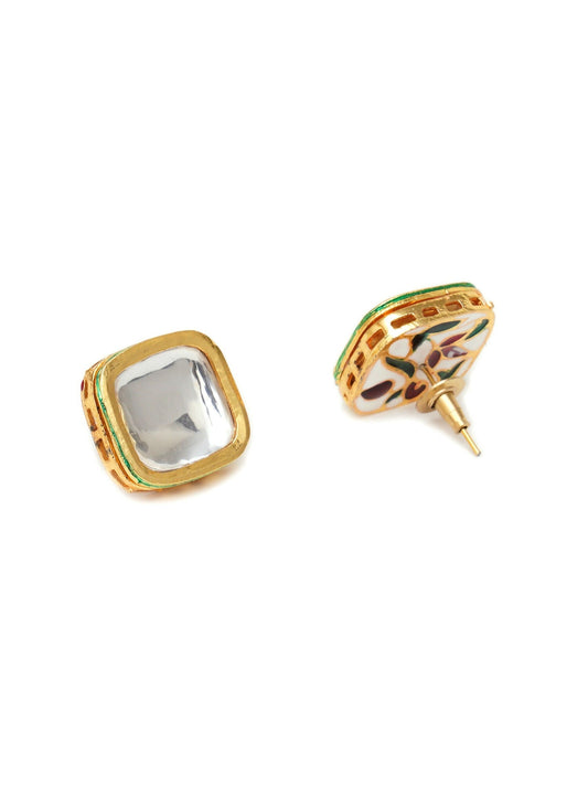 Kundan Studs (Gold) - Ruby Raang - Grab2buy