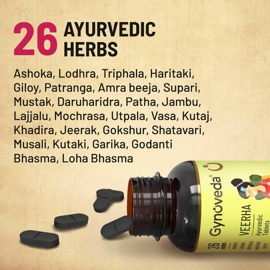 Gynoveda Veerha Ayurvedic Tablets - Grab2buy