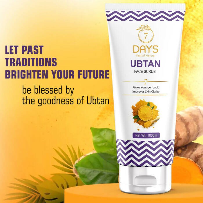 7 Days Ubtan Face Scrub with Turmeric & Walnut 