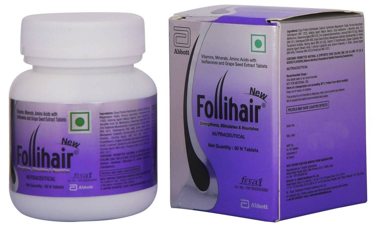 Abbott New Follihair Nutraceutical Tablets - Grab2buy