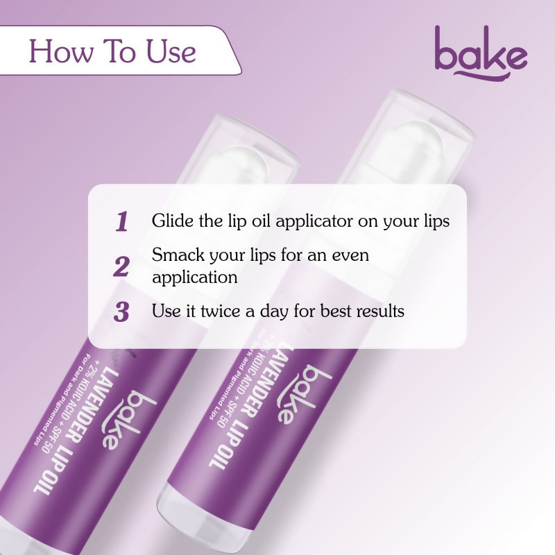 Bake 2% Kojic Acid Lavender Lip Balm Oil SPF 50 PA+++ 