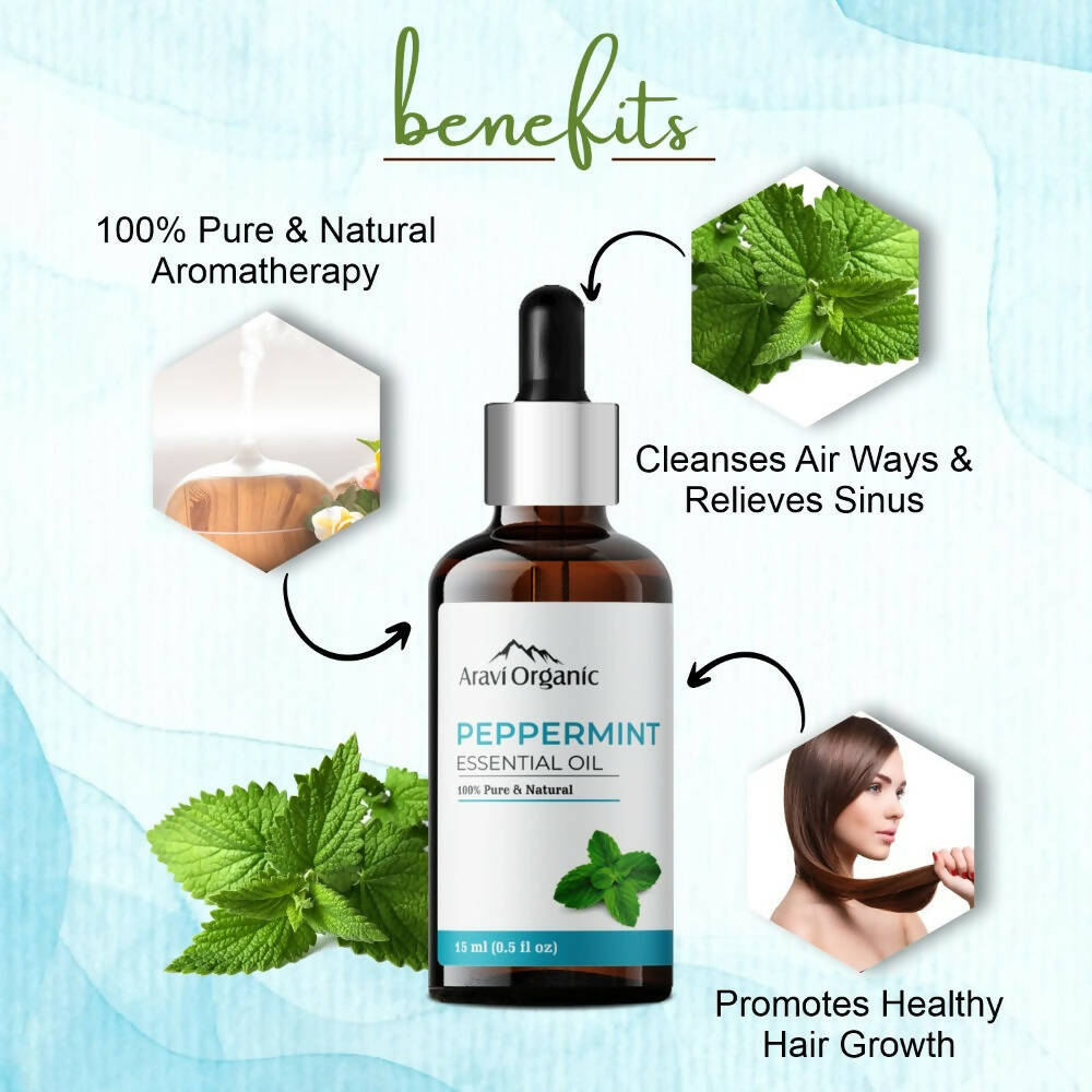 Aravi Organic Peppermint Essential Oil 