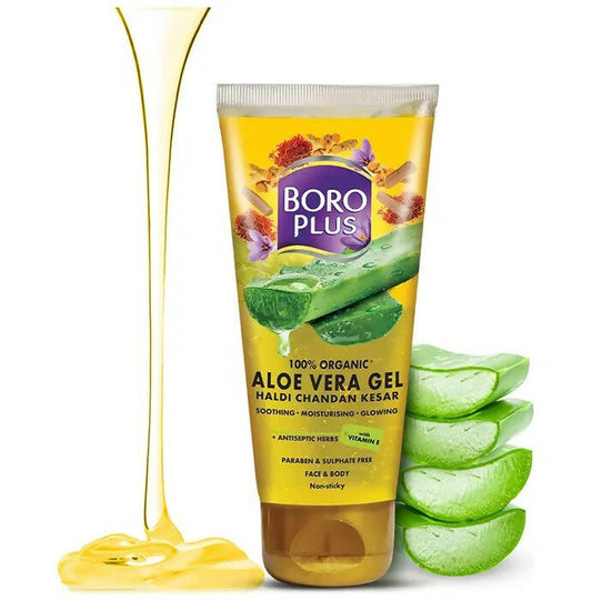 Boroplus 100% Organic Aloe Vera Gel Haldi Chandan Kesar - Grab2buy