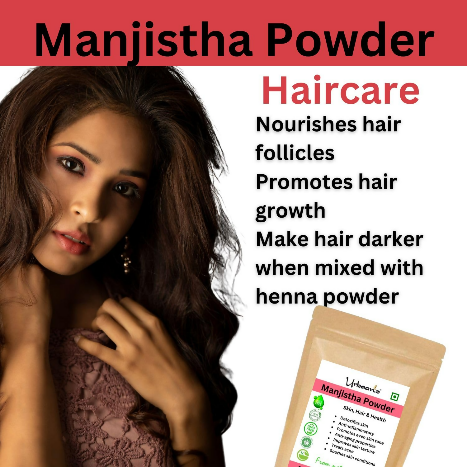 Urbaano Herbal Organic Manjistha Powder Majith Powder  Grab2Buy Urbaano Herbal Grab2Buy