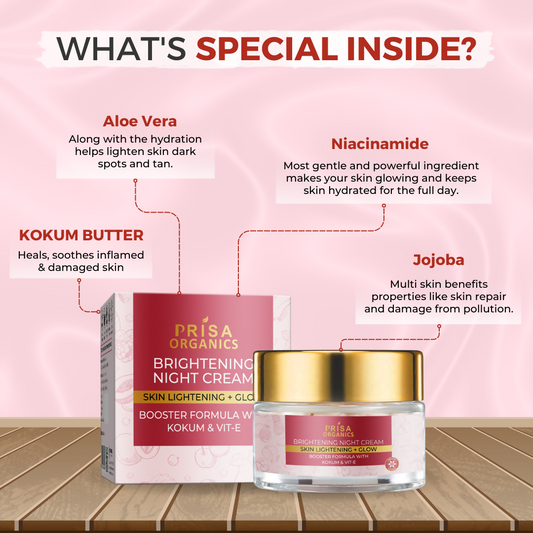 Prisa Organics Brightening Night Cream - Distacart