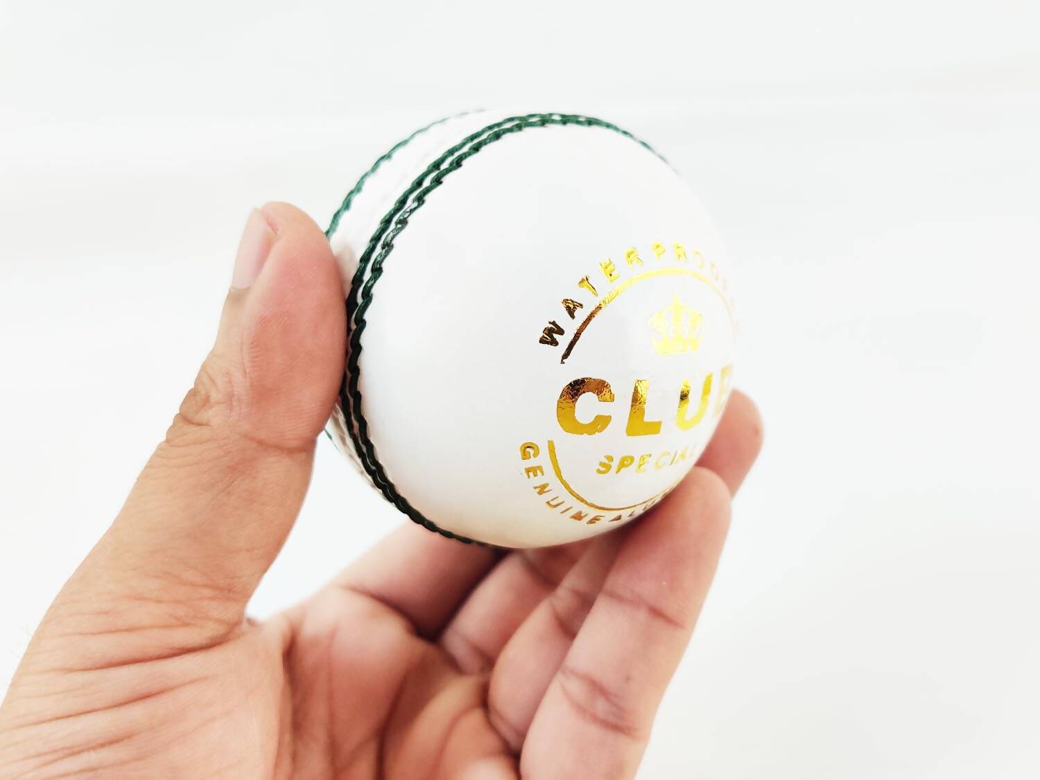 Prokick Club Four Piece Leather Cricket Ball - White 