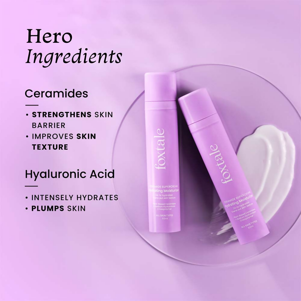 Foxtale Hydrating Ceramide Supercream Moisturizer With Hyaluronic Acid 