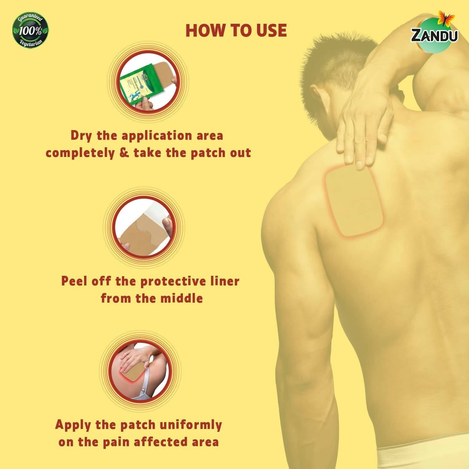 Zandu Ayurvedic Pain Relief Patch 