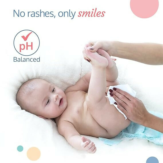 LuvLap Paraben Free 99% Pure Water Nourishing Baby Wipes, with Fliptop Lid