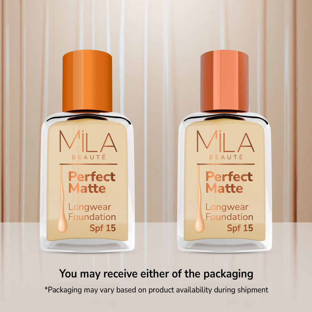 Mila Beaute Perfect Matte Longwear Foundation with SPF 15 & Oil Control Formula - Blush 