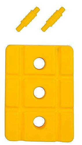 Klapp Six Pcs Plastic Wicket Set with Cover - Black and Yellow 