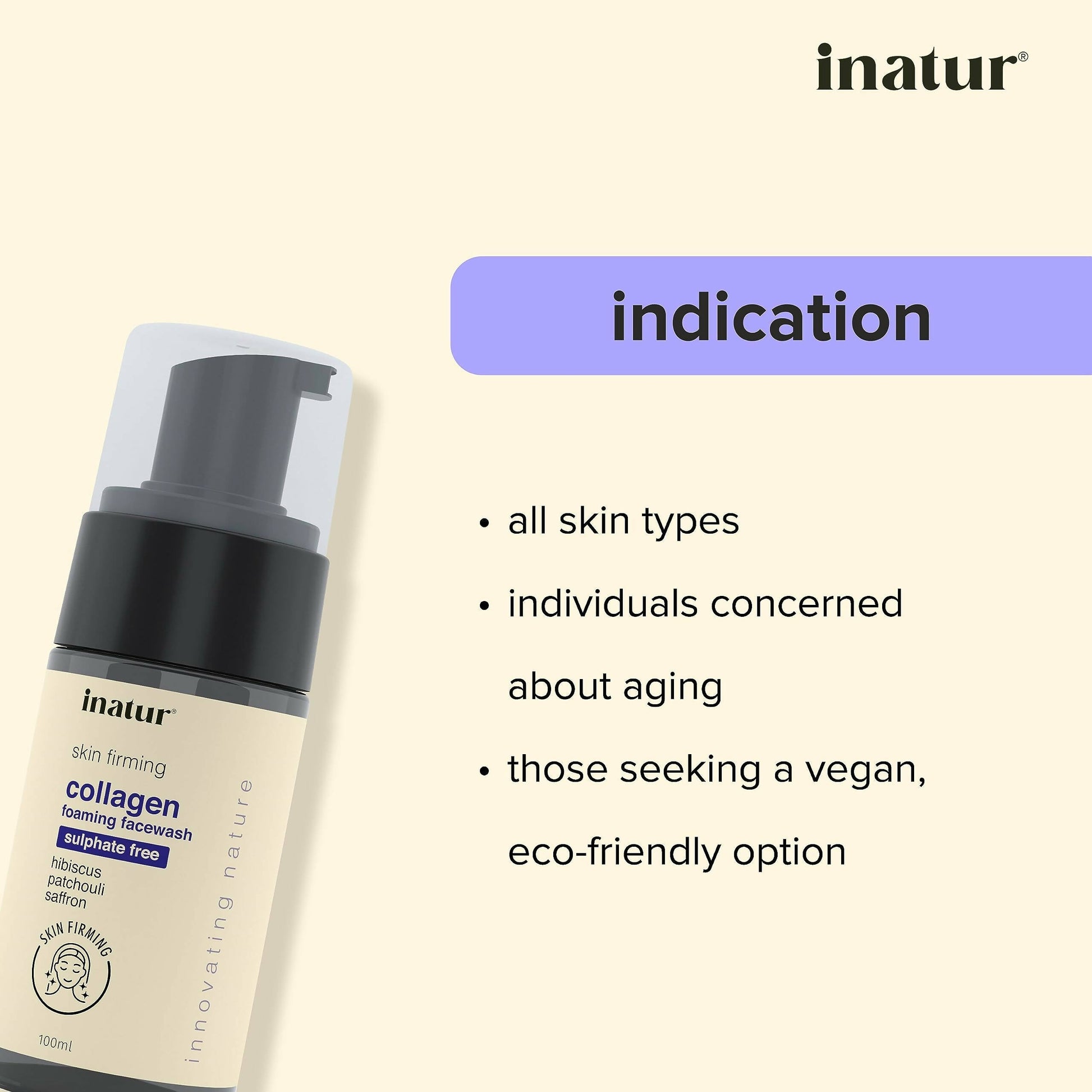 Inatur Collagen Foaming Face Wash 