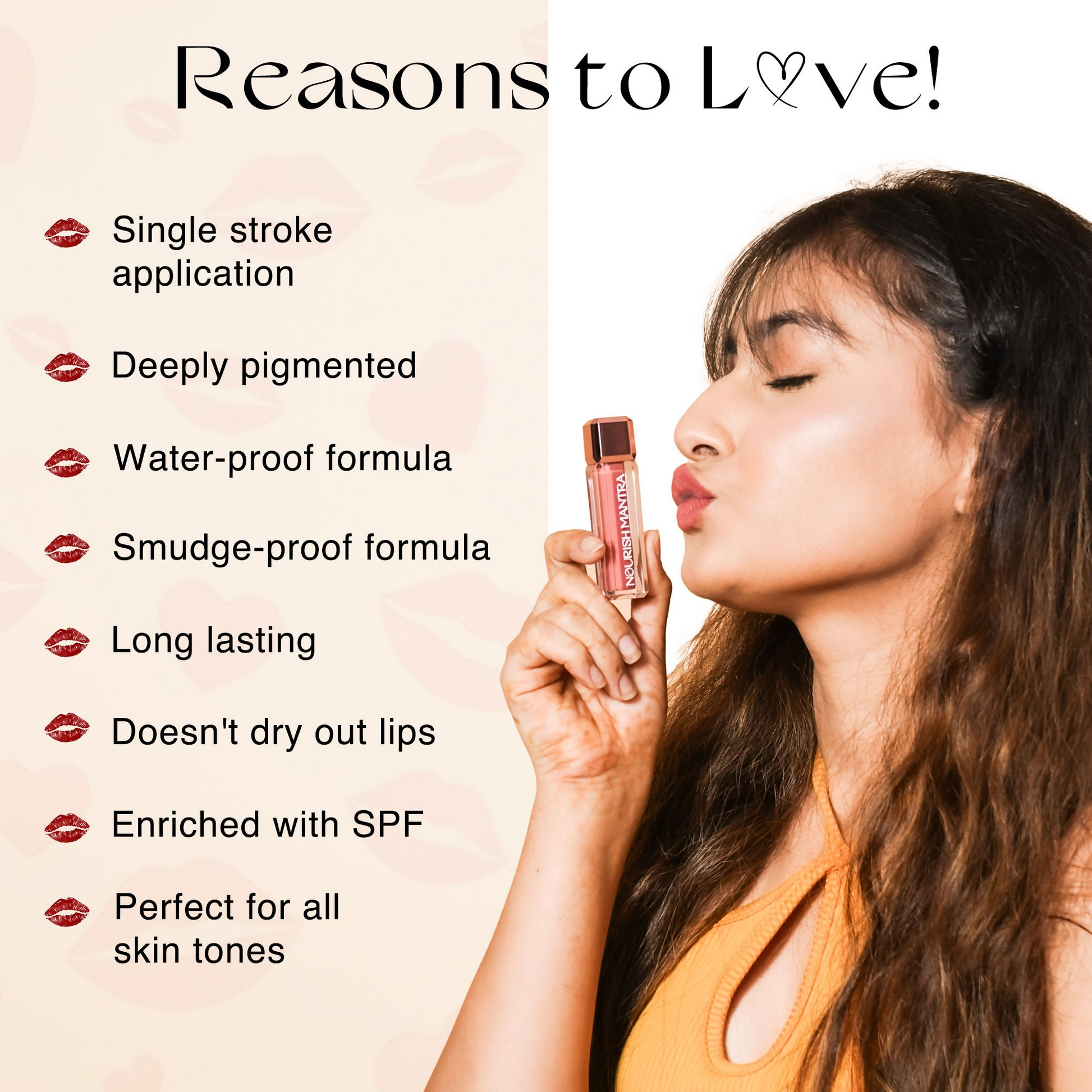 Nourish Mantra Liquid lipstick Creamy Matte with SPF / Water Proof, Smudge Proof Shade-Natkhat Berry