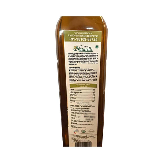 Farm Naturelle Organic Wood Pressed Black Mustard Oil - Grab2buy