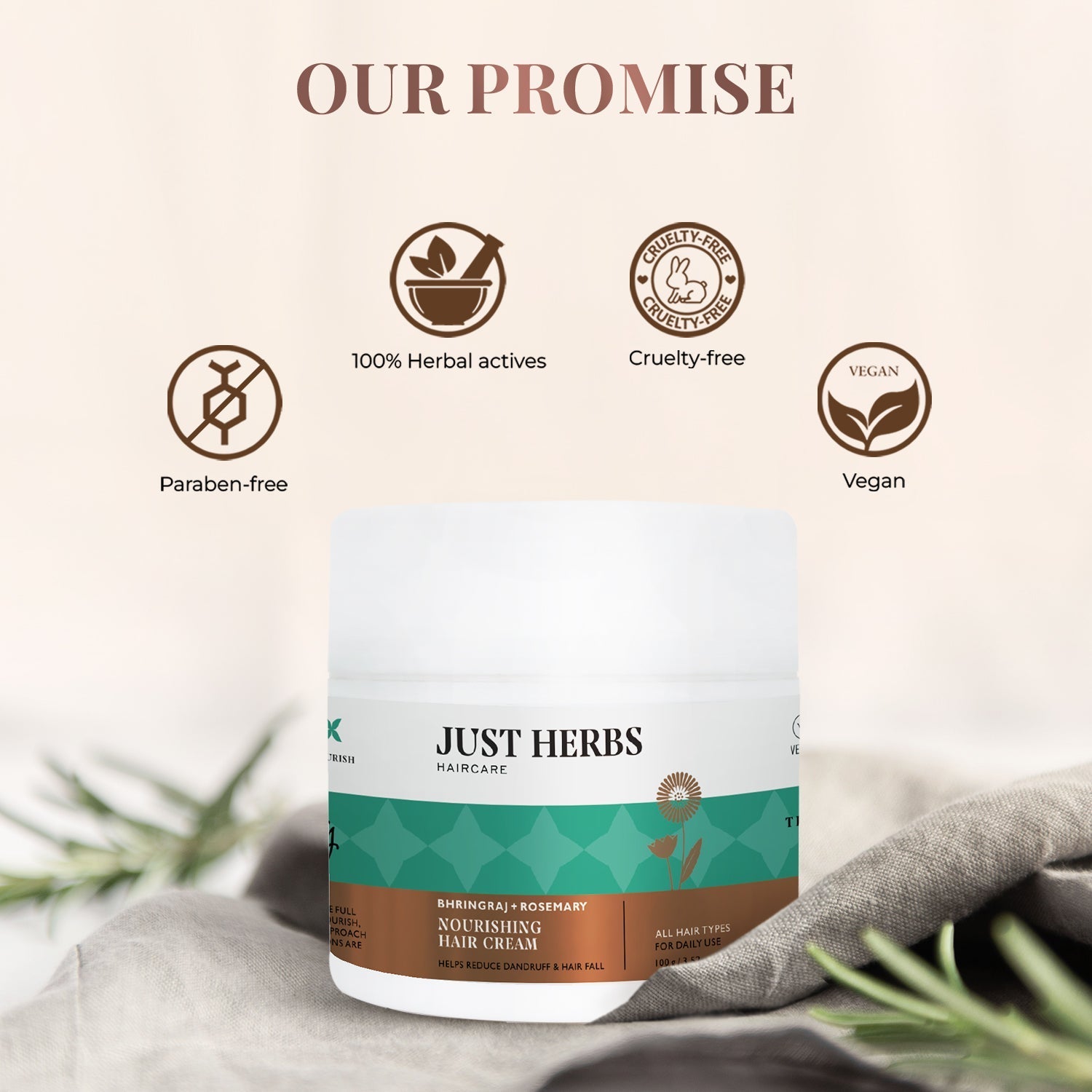 Nourishing Hair Cream with Bhringraj & Rosemary 