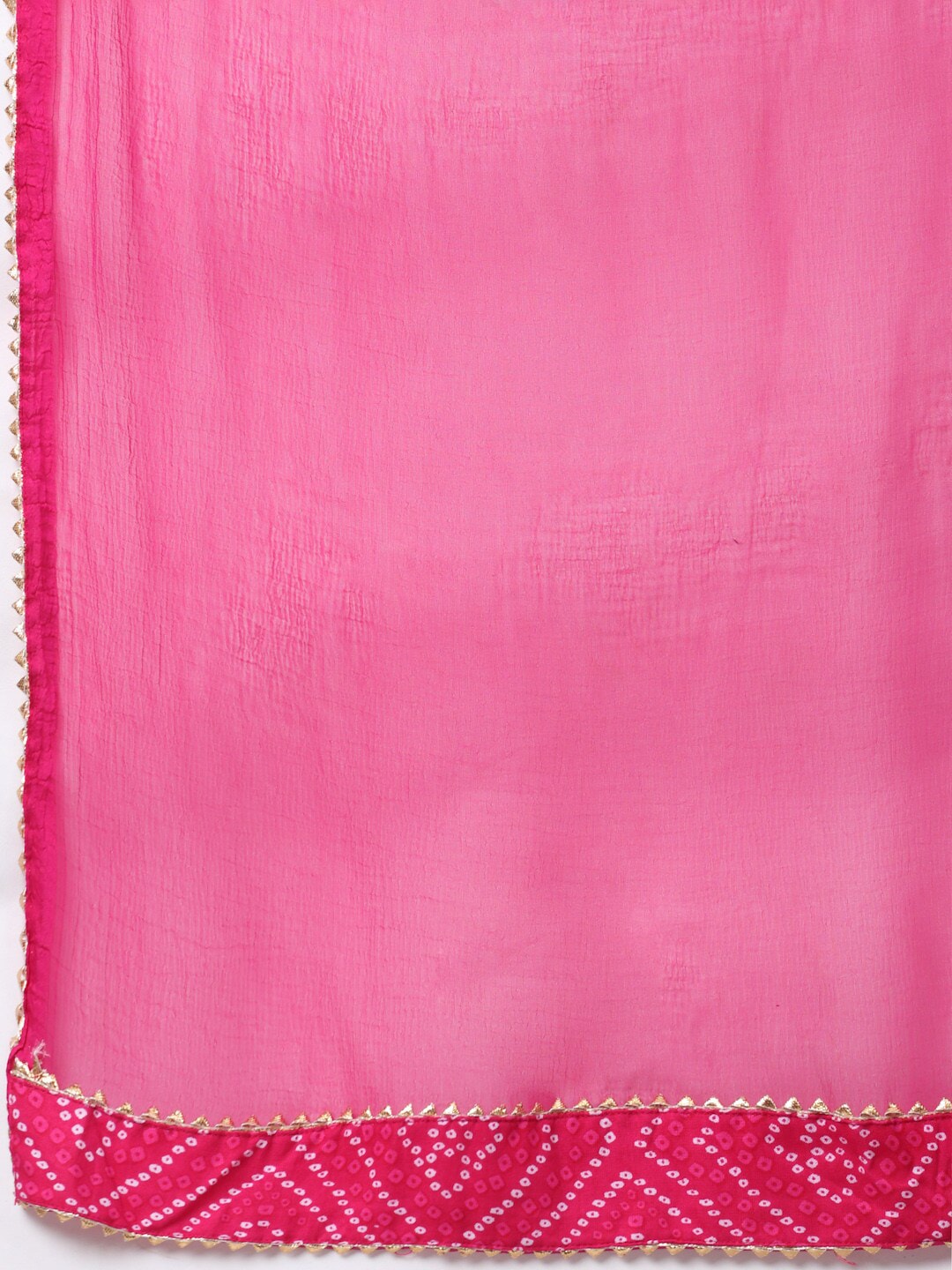Kalini Women Pink Floral Embroidered Layered Gotta Patti Kurti with Sharara & With Dupatta 