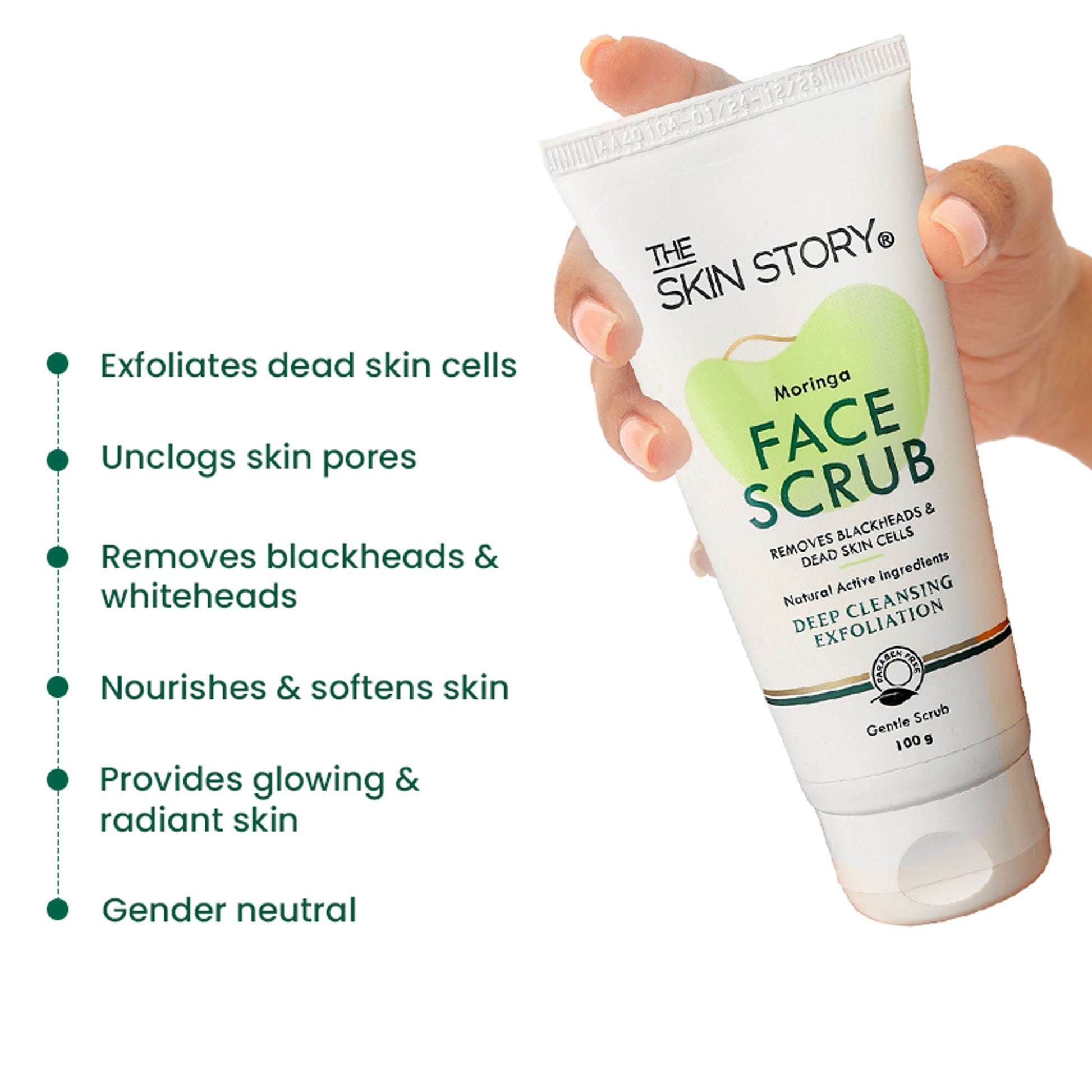 The Skin Story Moringa Gentle Face Scrub  Grab2Buy The Skin Story Grab2Buy