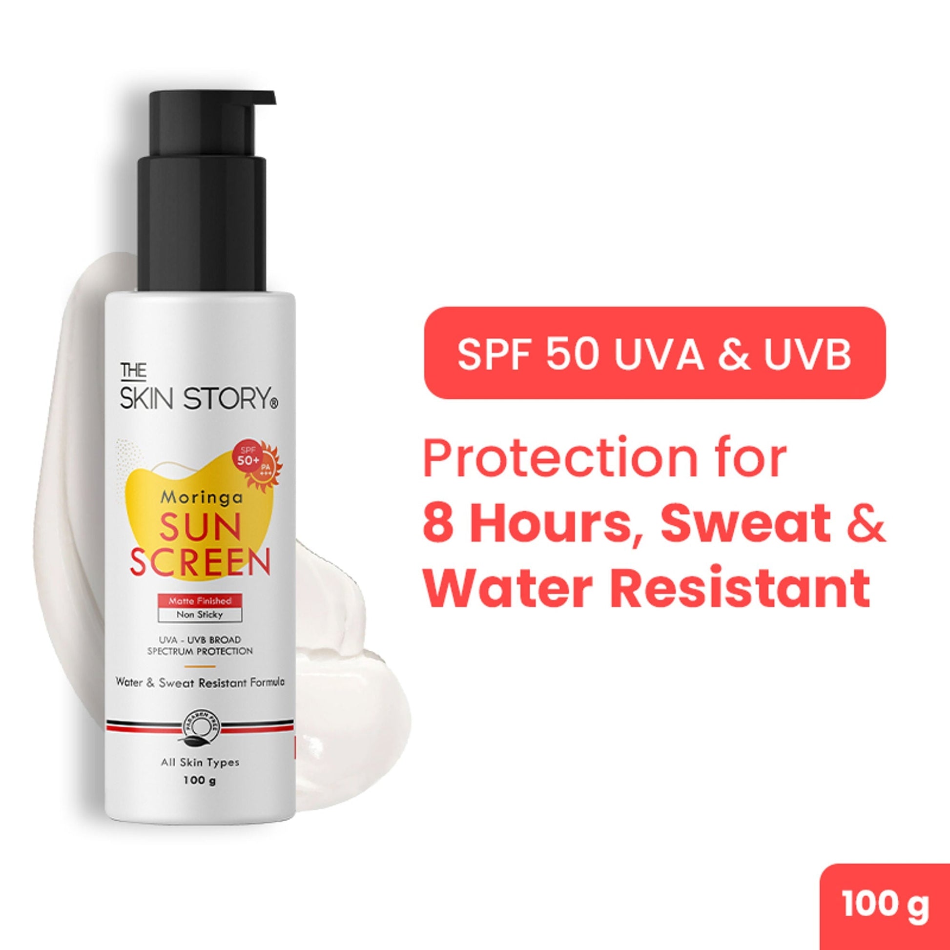 The Skin Story Moringa Face Sunscreen SPF 50+ PA+++ For Detan  Grab2Buy The Skin Story Grab2Buy