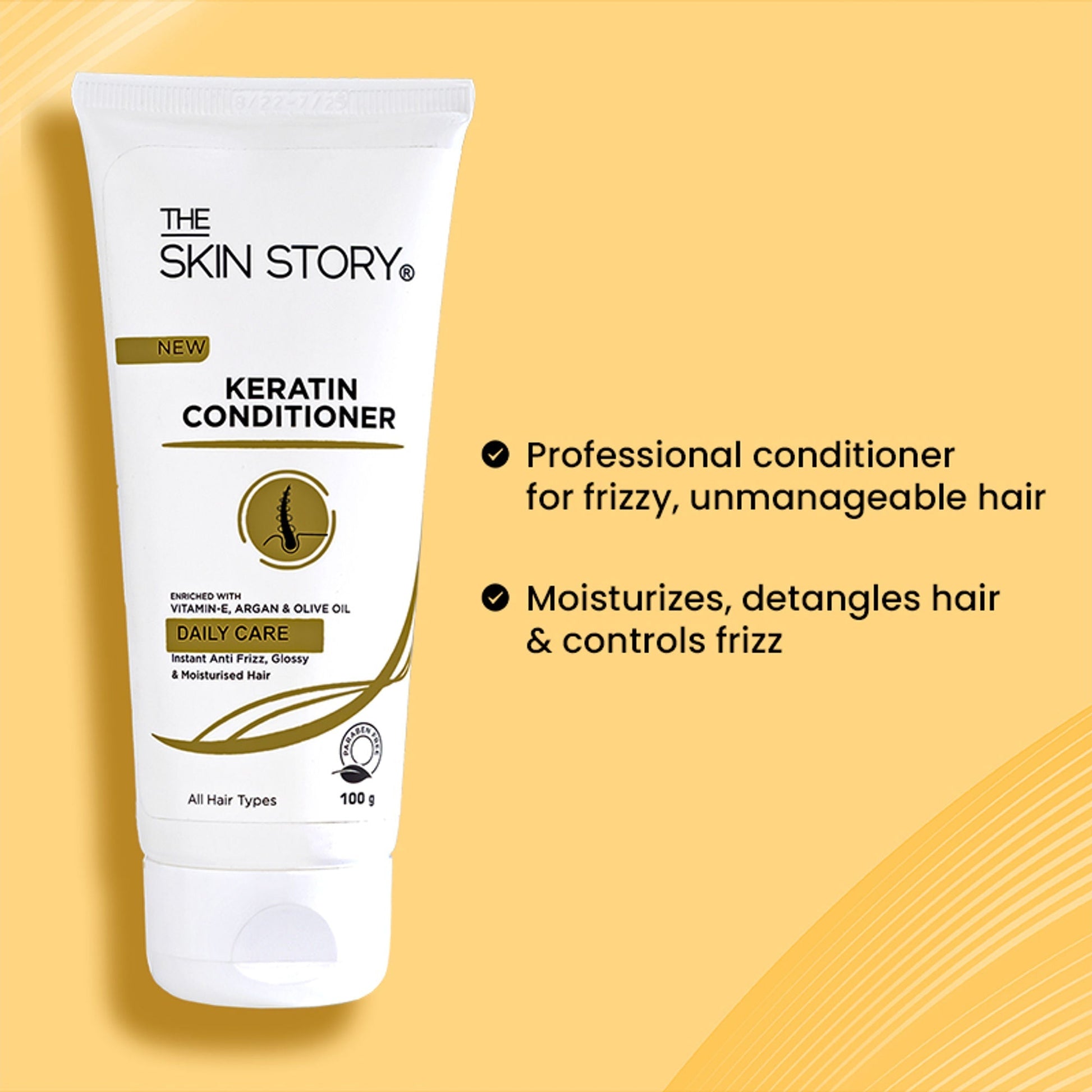 The Skin Story Sulphate Free Anti Frizz Keratin Hair Conditioner, Instant Gloss Smooth Shine, Vit E  Grab2Buy The Skin Story Grab2Buy