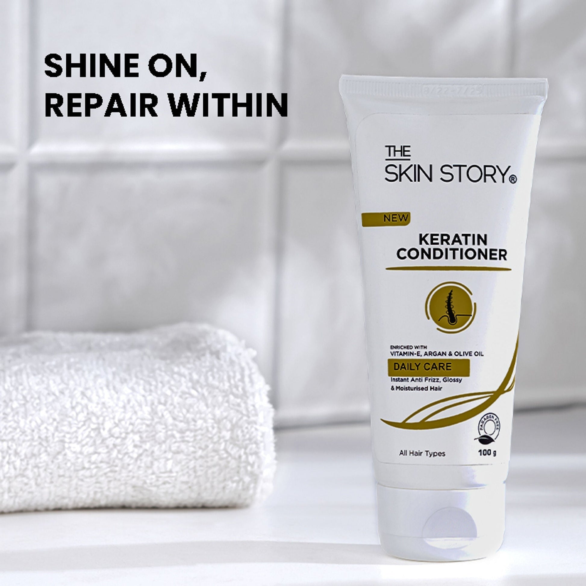 The Skin Story Sulphate Free Anti Frizz Keratin Hair Conditioner, Instant Gloss Smooth Shine, Vit E  Grab2Buy The Skin Story Grab2Buy