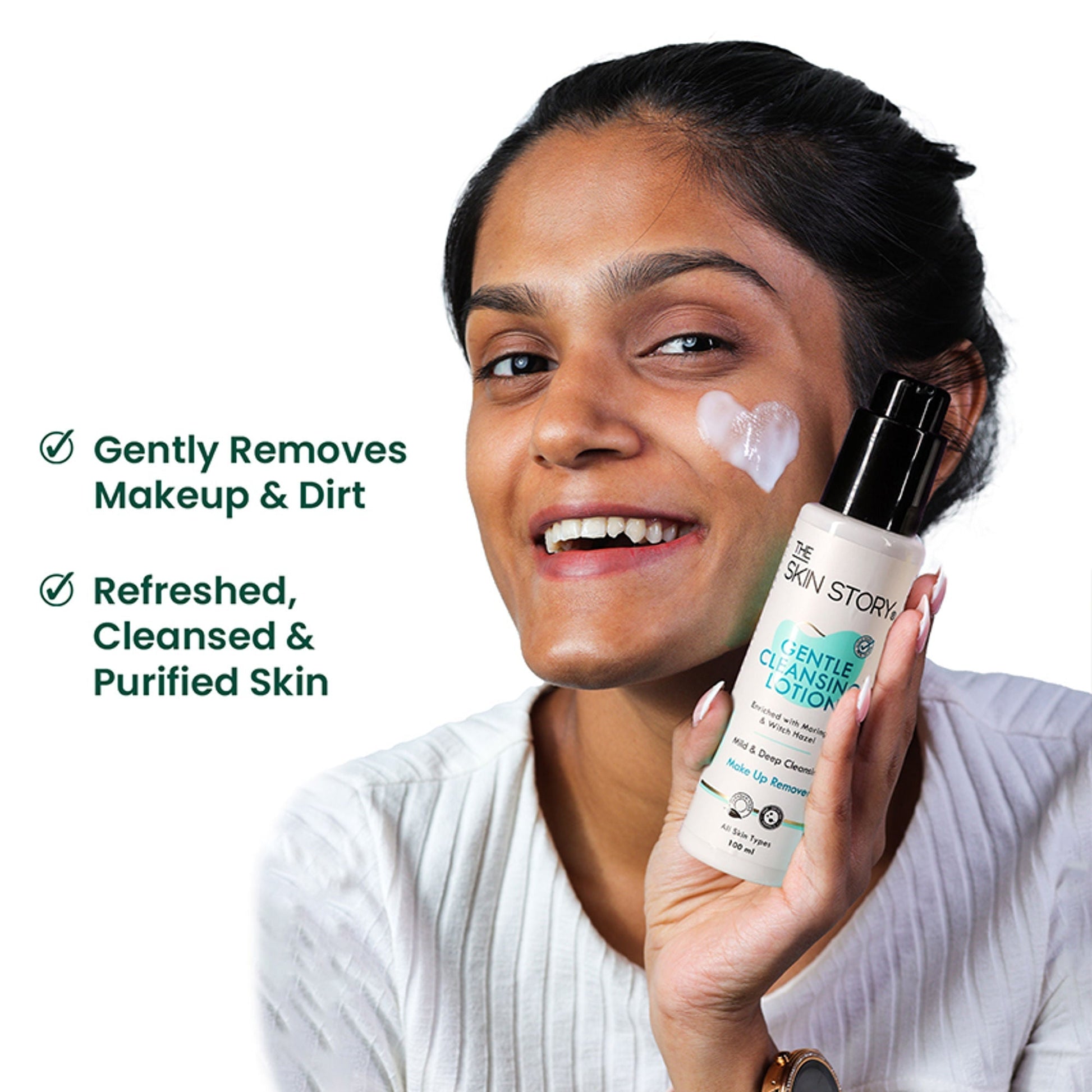 The Skin Story Gentle Face Cleanser Lotion For Deep Cleansing Moisturizing Makeup Removal - Moringa  Grab2Buy The Skin Story Grab2Buy
