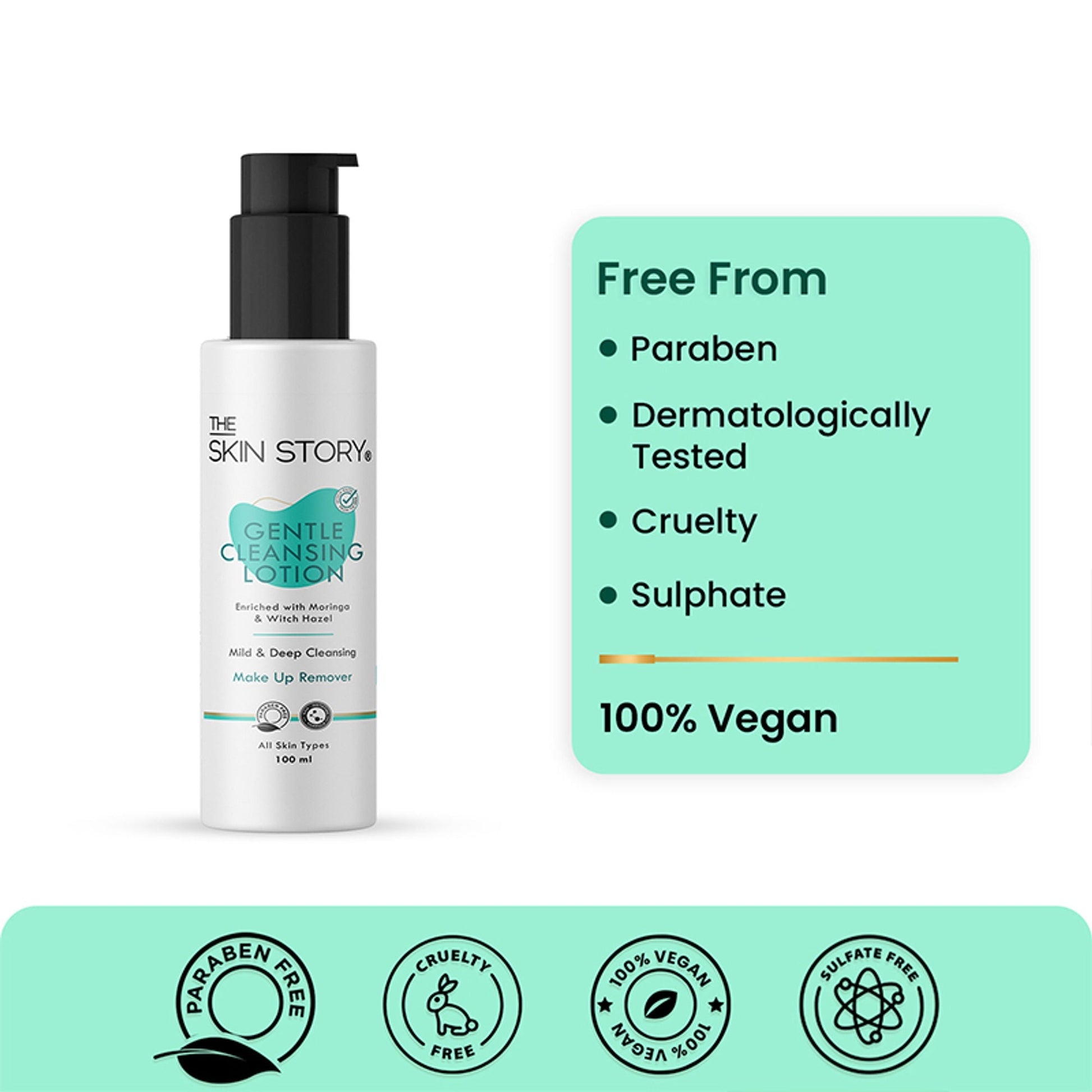 The Skin Story Gentle Face Cleanser Lotion For Deep Cleansing Moisturizing Makeup Removal - Moringa  Grab2Buy The Skin Story Grab2Buy